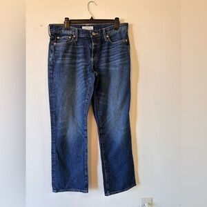 Lucky Brand Dungarees USA Button Fly Boot Cut Medium wash Women Blue Jeans 10/30